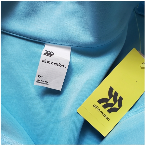All In Motion Sandwash Half zip pullover Cropped  Light Blue NWT Sz 2XL - Picture 9 of 9